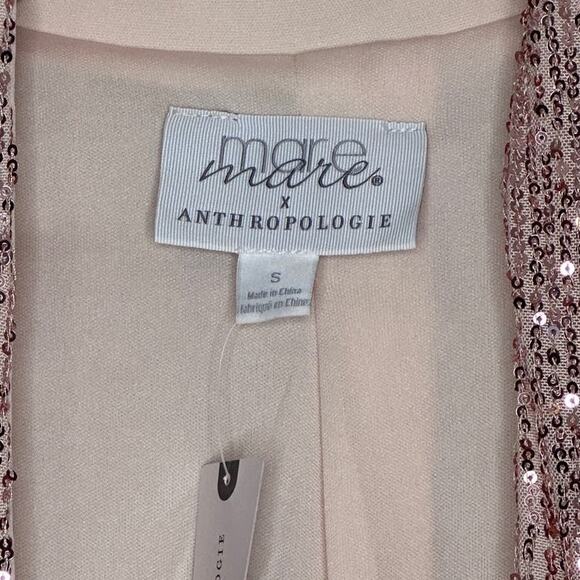 NWT Anthropologie Mare Mare Sequin Duster Cardigan in Rose Color - Picture 10 of 11